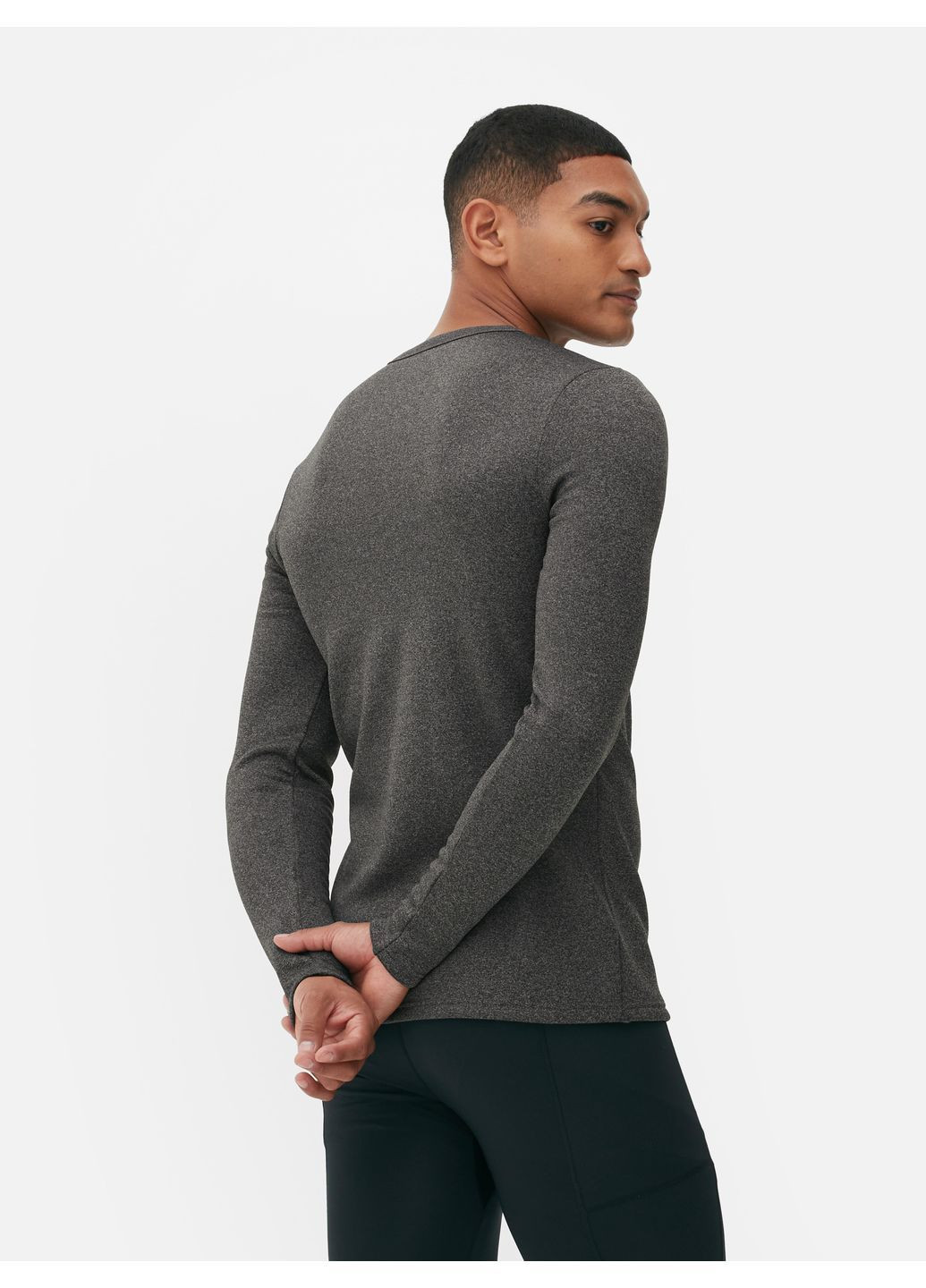 Темно-серый спортивный лонгслив Primark