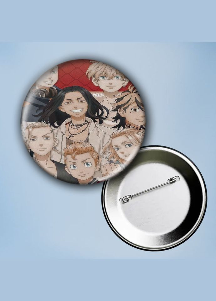 Значок на булавке Аніме Токійські месники #10 металевий 56 мм No Brand (304508926)