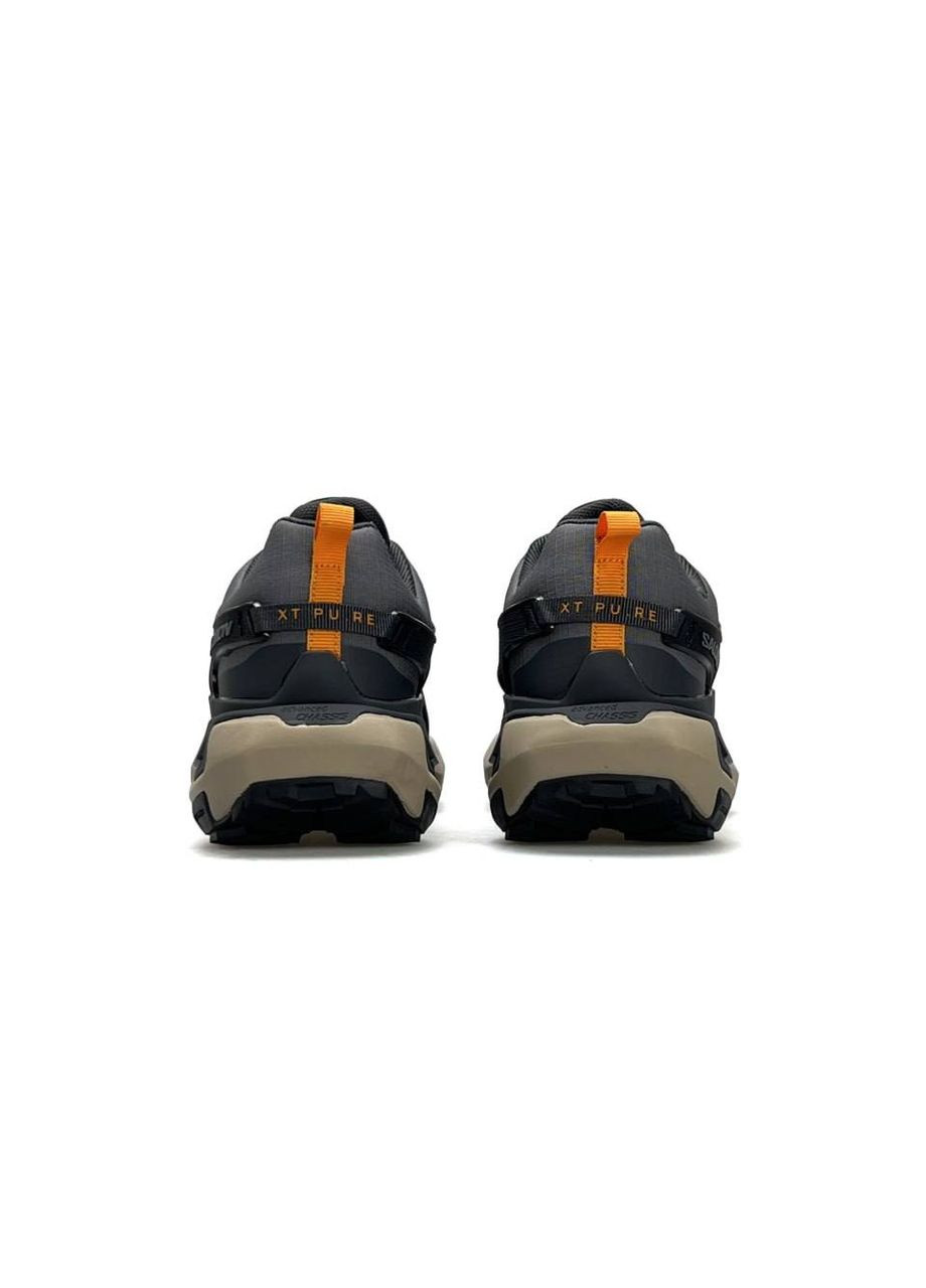 Сірі Осінні кросівки чоловічі salomon grey beige No Brand XT PU_RE GTX