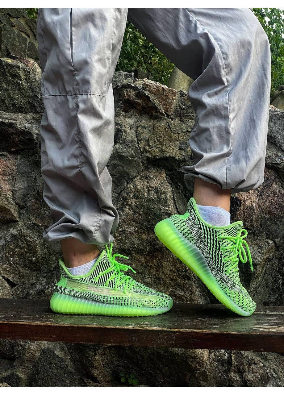 КРОССОВКИ ЖЕНСКИЕ ADIDAS YEEZY BOOST 350 V2 YEEZREEL АДИДАС ИЗИ БУСТ No Brand зелёные демисезоны (369389312)