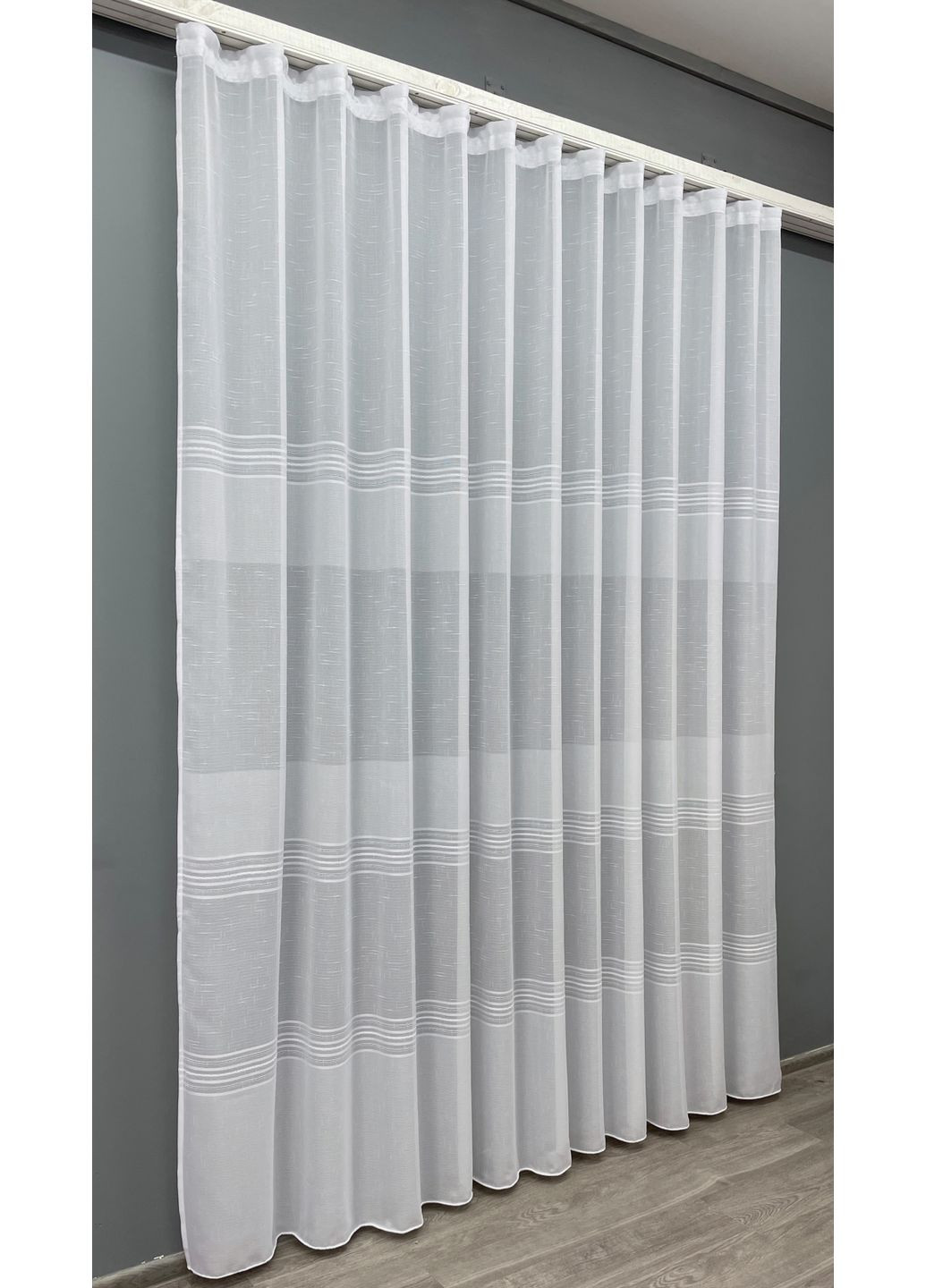 Тюль 1430т Мережка Льон Білий 350х270 см (42-1124) VR-Textil (386180650)