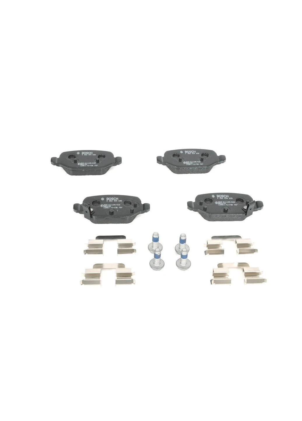 Колодки гальмівні дискові FIAT PANDA (312_, 319_) 0.9 4X4 (312PXR2B) 2014.06- BO 0986494935 Bosch (386942443)