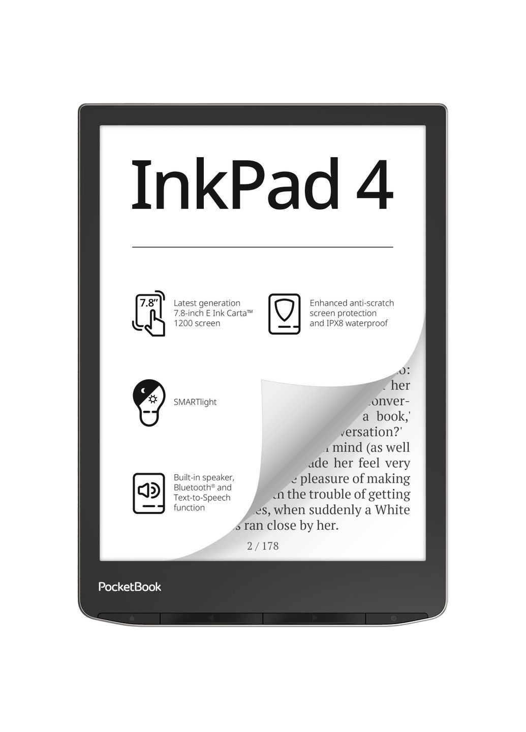 Електронна книга 743G InkPad 4, Stardust Silver PocketBook (314928832)