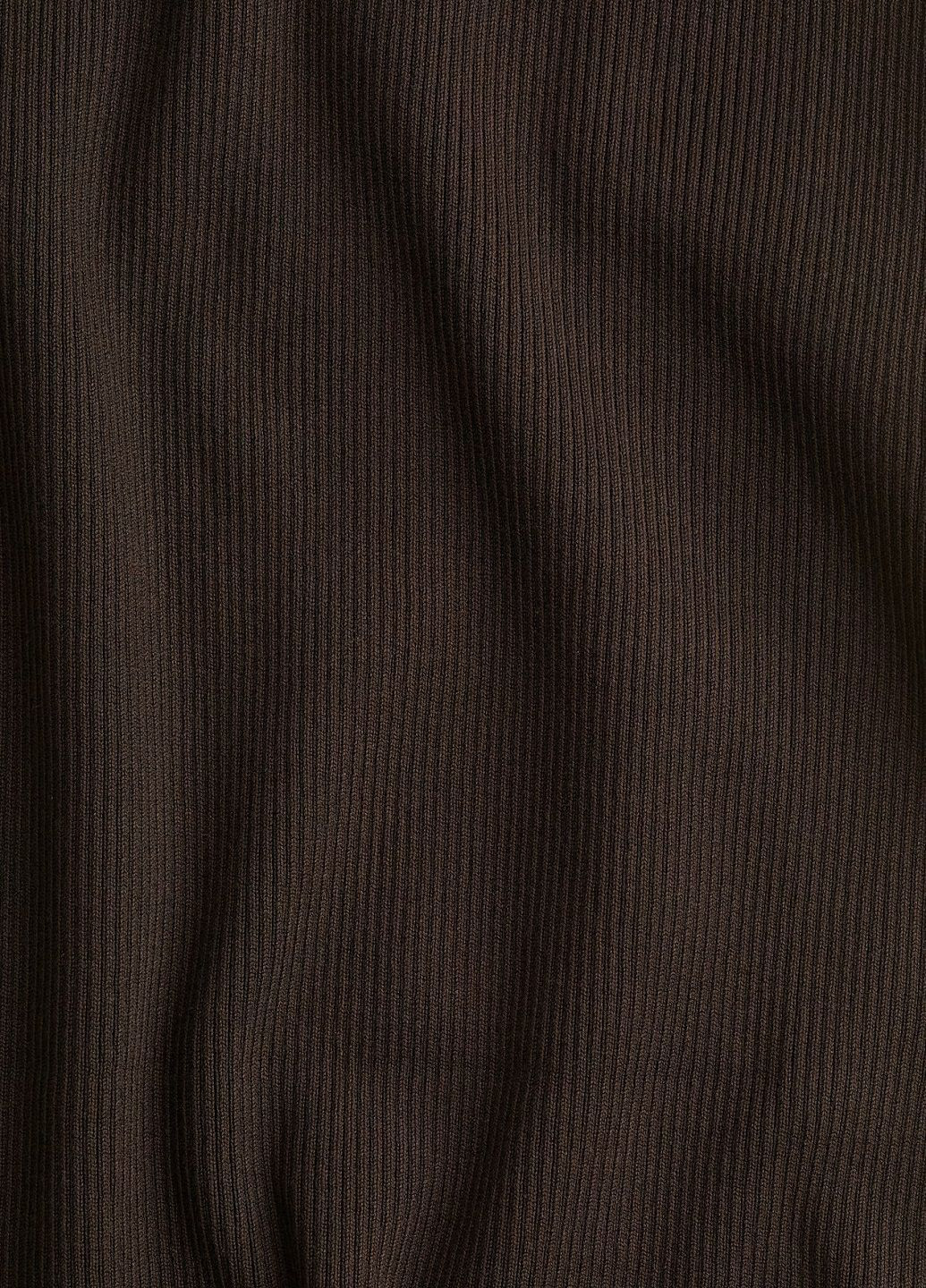 Темно-коричнева кежуал сукня H&M однотонна