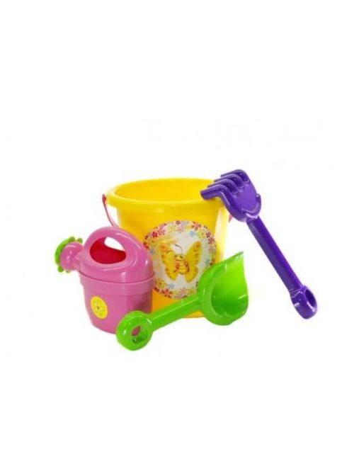 Игровой набор для песочницы №1 013555 с ведерком Желтый Doloni (366974469)