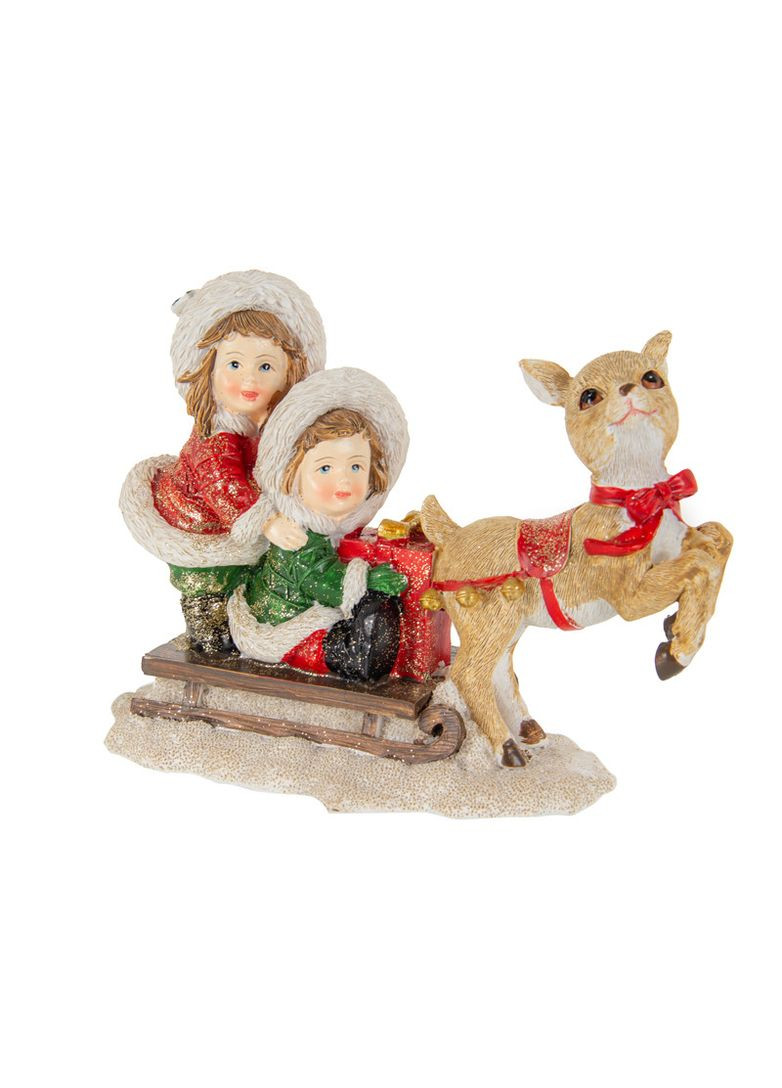 Фигурка декоративная Зимняя поездка 16х12 см 1192-295 полистоун Lefard (346534574)
