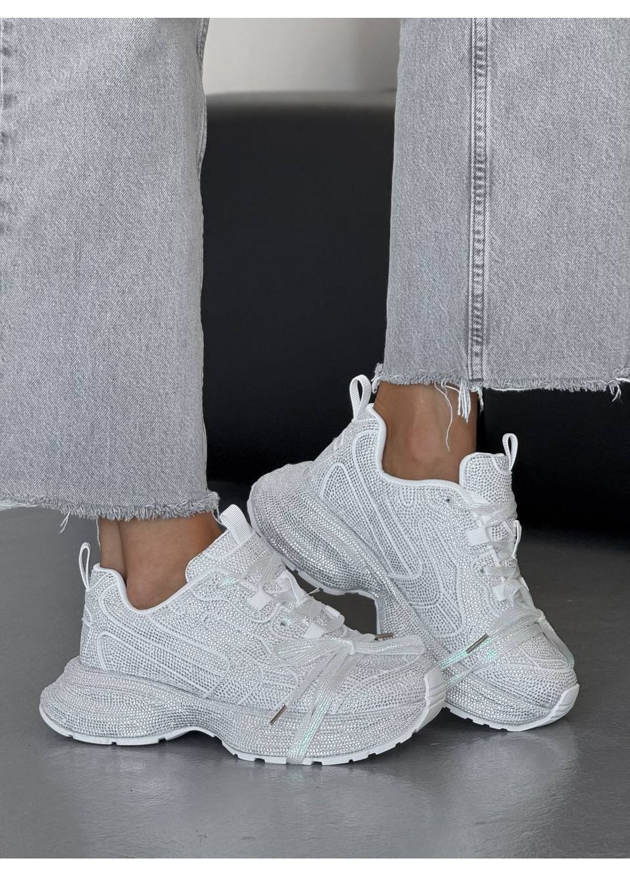 Женские кроссовки на платформе No Brand белые всесезоны (362083456)