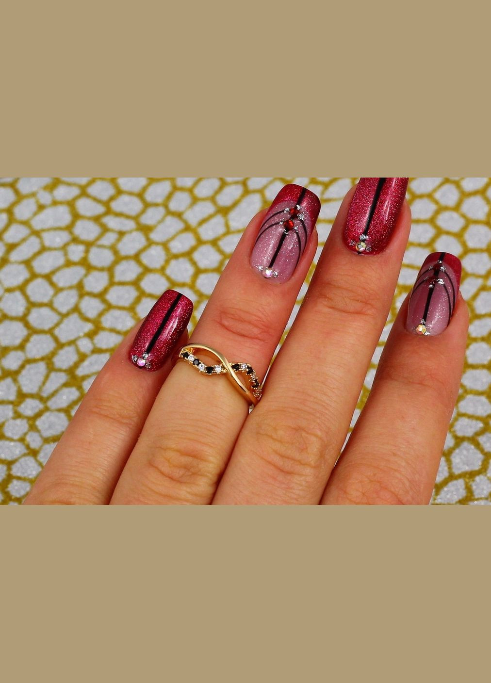 Кольцо бантик с черными камнями детское или фаланговое. Xuping Jewelry (317204500)