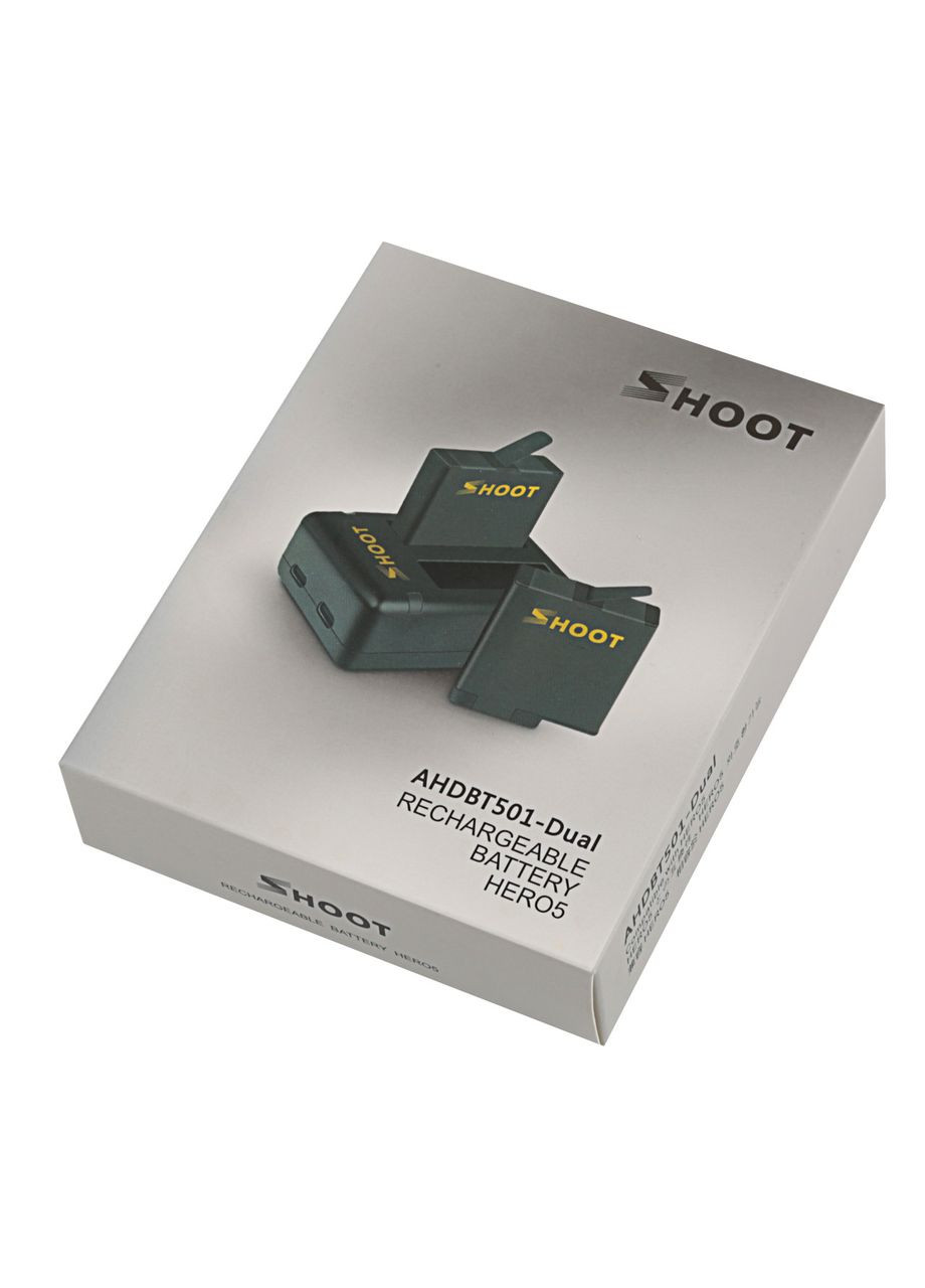 Комплект от 2 шт аккумулятор AHDBT-501 (AABAT-001) + зарядное GoPro Hero 5, 6, 7 (код XTGP374) Shoot (369558605)