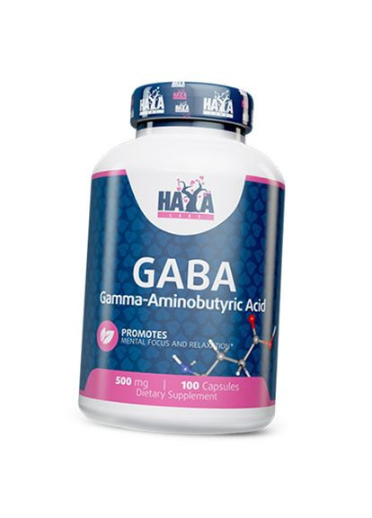 Гамма-аміномасляна кислота, Gaba 500, Haya 100капс (72405010) Haya Labs (322727610)