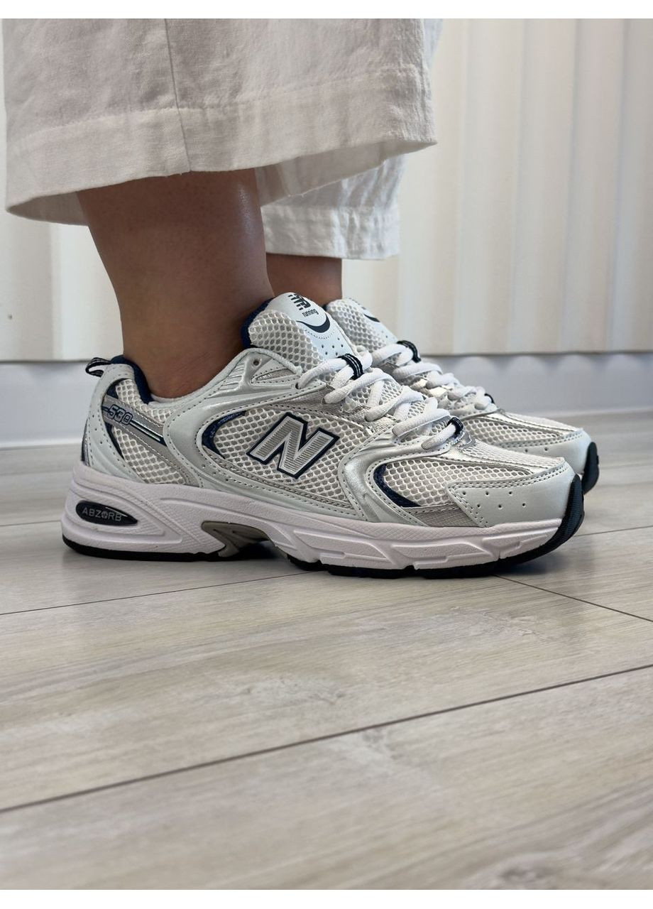 Кроссовки женские New Balance 530 White Silver Navy MR530SG Нью Беланс 530 белые демисезоны (366337475)
