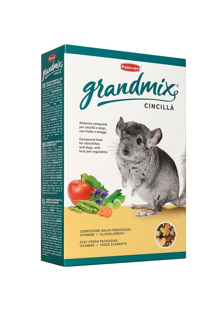 Корм GrandMix Cavie&cincillla 850гр, для шиншилл и дегу Padovan (364489171)