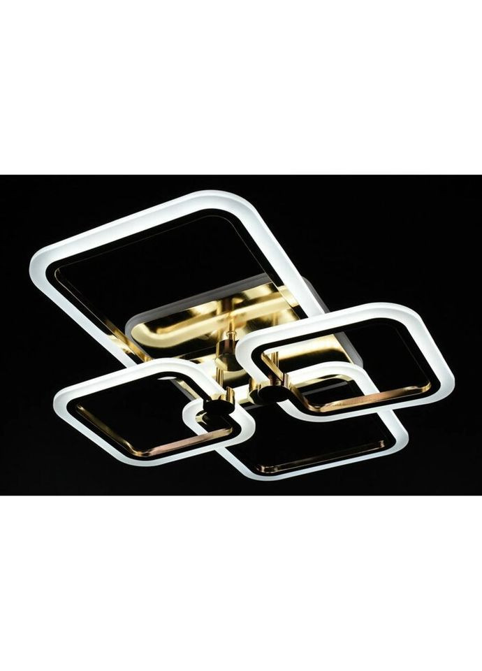 Люстра светодиодная потолочная LED светильник для квартиры на потолок лэд с пультом 26945 Золото 11х48х60 см. Sunnysky (335974767)