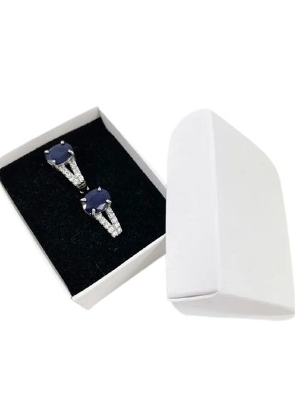 Сережки срібні з сапфіром Т0320-б-сф Shatlen Сережки (346488821)