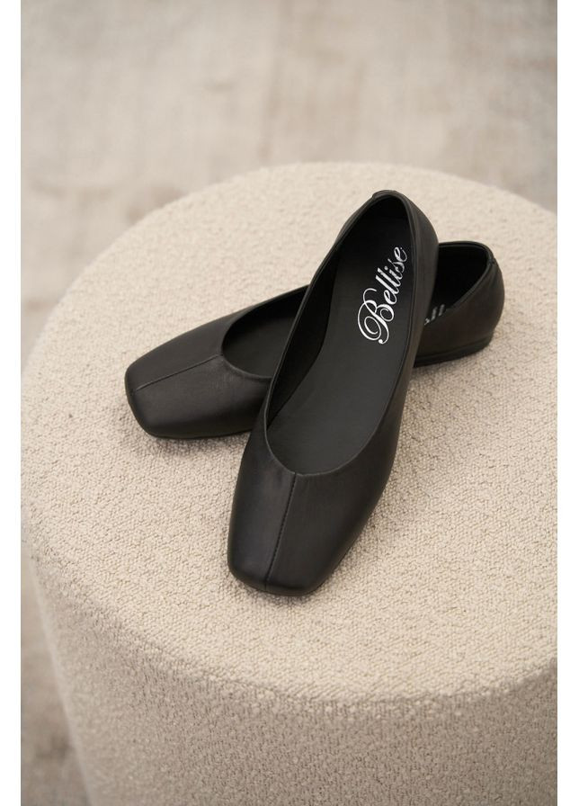 Жіночі класичні шкіряні балетки (7006) Triko Bakh | чорні (360920067)