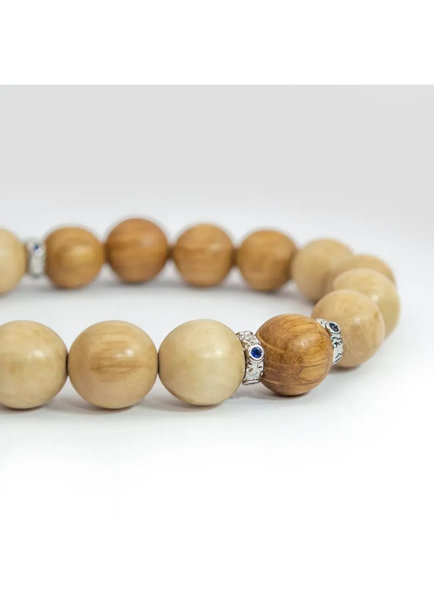 Браслет Інь-Янь із деревини Дуба та Граба на зап'ястя 19 см Treelure (372474637)