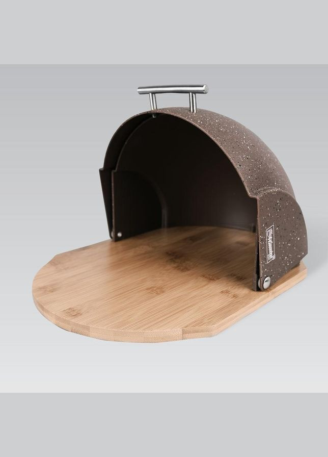 Хлібниця дерев'яна з пластиковою кришкою (MR-1678G-BROWN) Maestro (334005456)