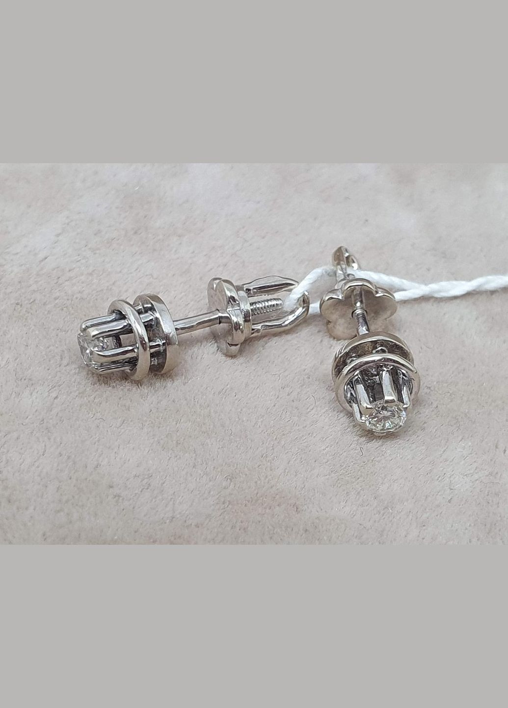 Золотые серьги-пуссеты с бриллиантами. Артикул 3032433Б Гаразд (316088084)