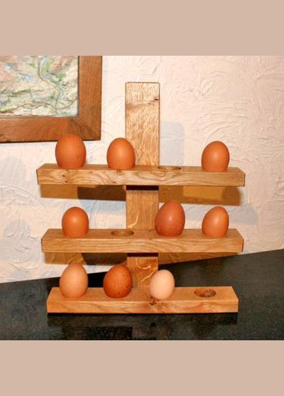 Підставка для яєць з дерева Ганой мускат (ПЯЙ-002407) No Brand (327850127)
