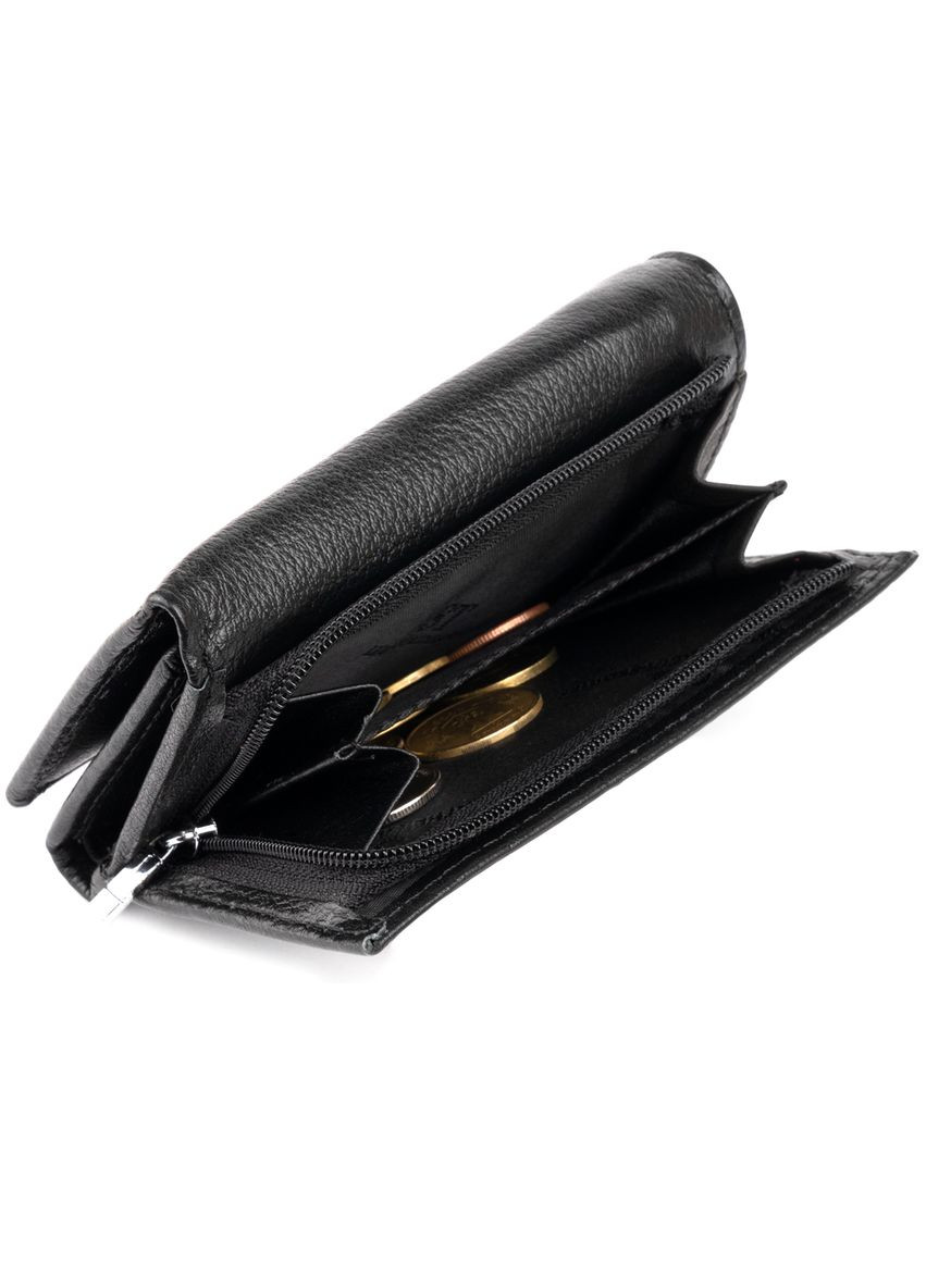 Горизонтальное портмоне из кожи унисекс на черном магните 19331 st leather (329196481)