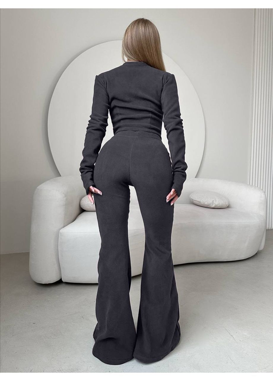 Теплий костюм із м’якої тканини з блискавкою No Brand (365250996)