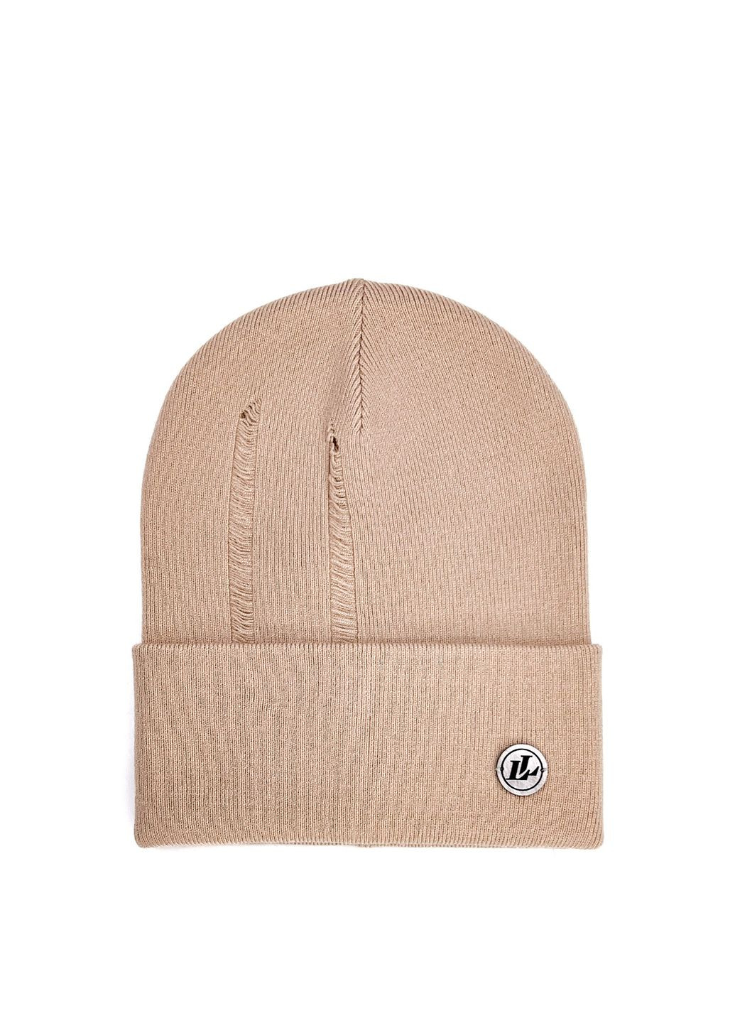 Шапка біні жіноча віскоза бежева РАМІН LuckyLOOK 597-310 (322792815)
