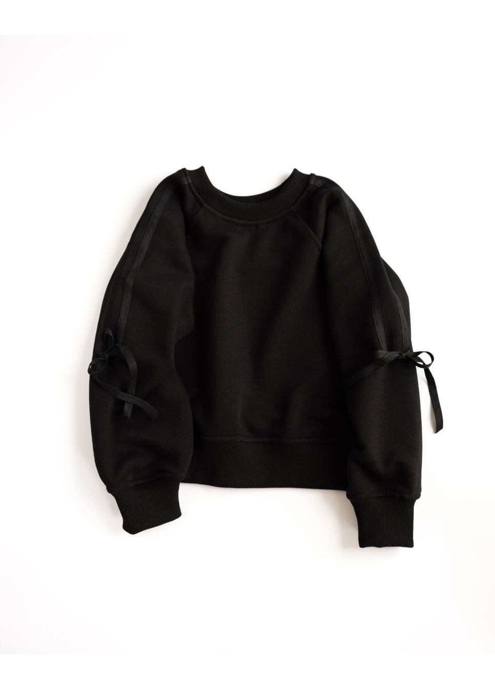 Чорний демісезонний світшот дитячий з бантами banty alwair kids ( ) (81104) Qoopixie