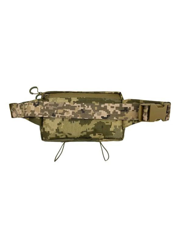 Сумка бананка маленькая из патч панелью ММ-14. Мужская сумка на пояс. HardKIT 8247111-2-HK (370239997)