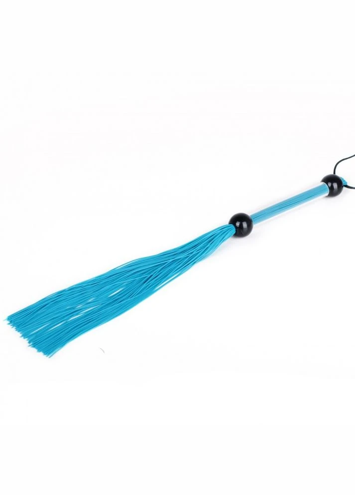 Кнут Голубой 39 см прозрачная ручка 2 шарика FLOGGER DS Fetish (297130562)