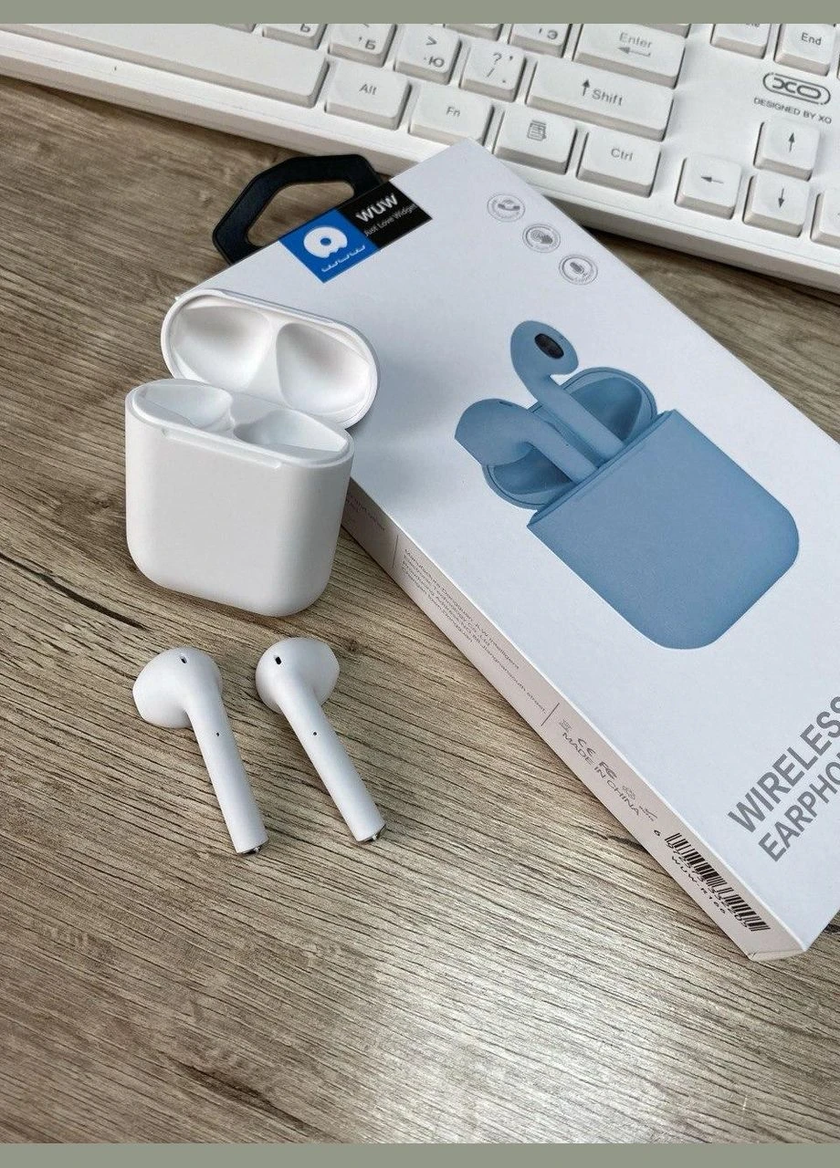 Bluetooth наушники R166 сенсорные white WUW (346483769)