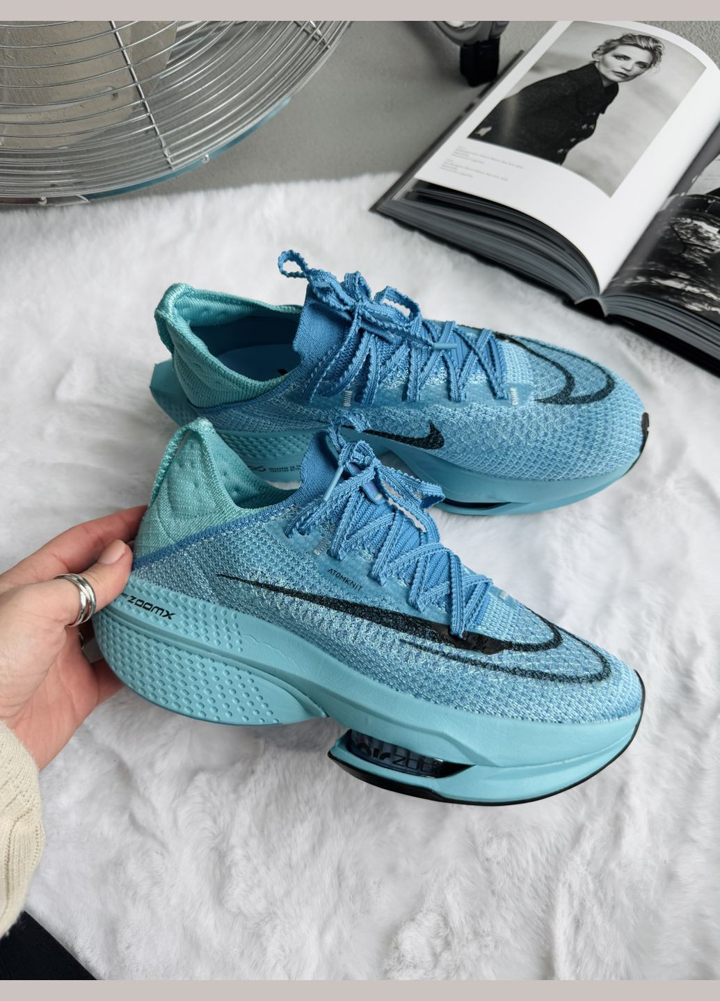 Кросівки жіночі і чоловічі Nike Air Zoom Alphafly Next 2 Blue Black | Найк Аір Зум Альфафлай блакитні No Brand блакитні демісезони (339775750)