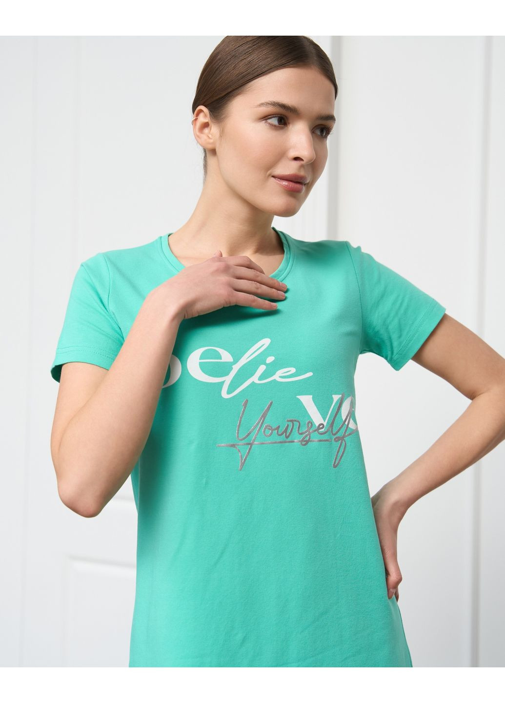 Жіноча туніка з рукавом бавовна Nicoletta (349444370)