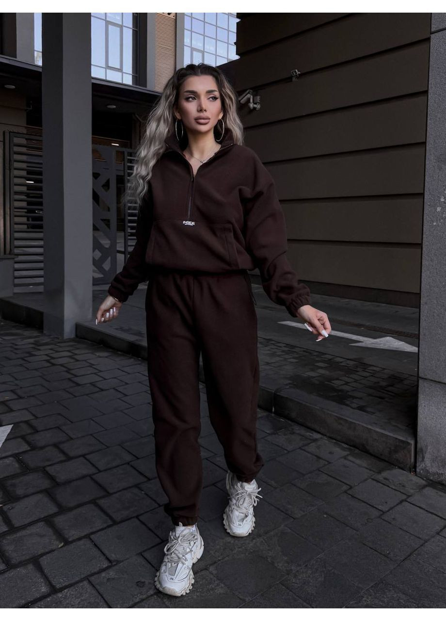 Женский трендовый флисовый теплый костюм No Brand (363969509)