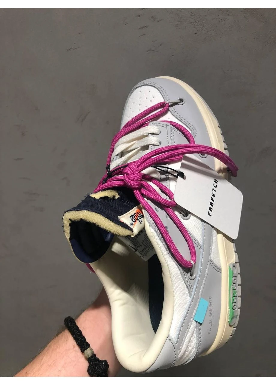Белые летние кроссовки nike sb dunk low purple laces найк сб данк No Brand