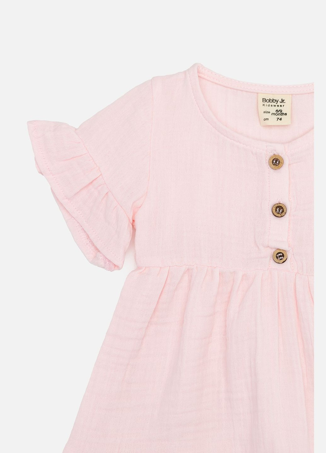 Рожева сукня з коротким рукавом для дівчинки колір рожевий цб-00243496 Bobby (297060037)