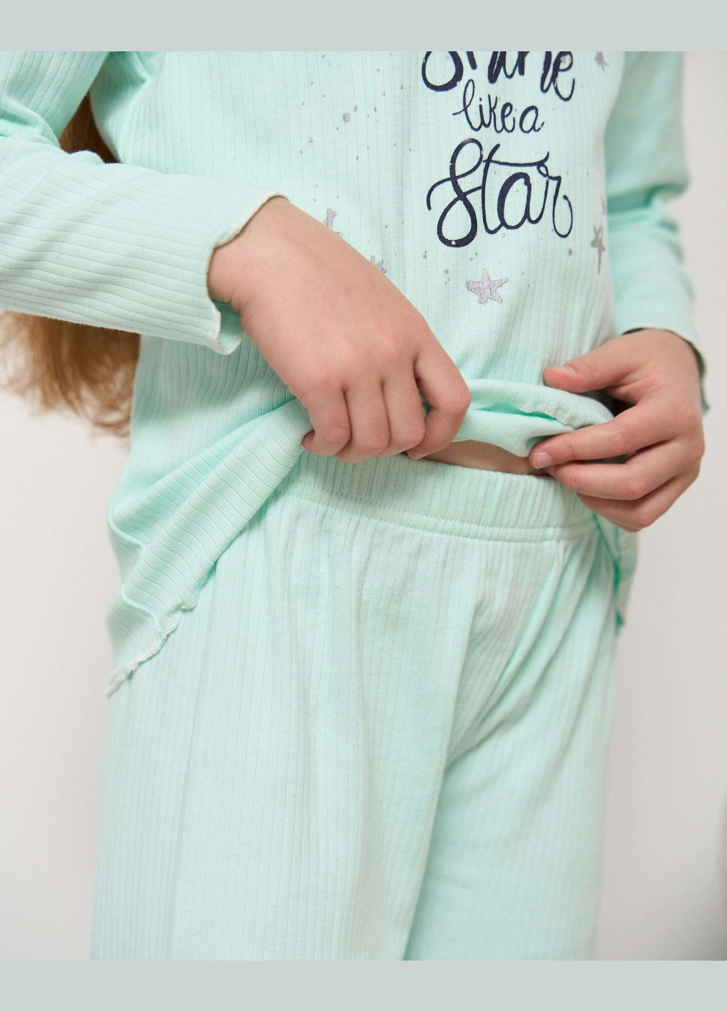 Мятная пижама со штанами для девочки Nicoletta