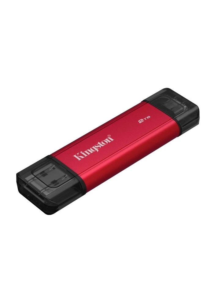 Портативный SSD Dual USB-A/C 2TB Dual Portable 1050MB/s USB 3.2 Gen 2 Red/Black Kingston (389297705)