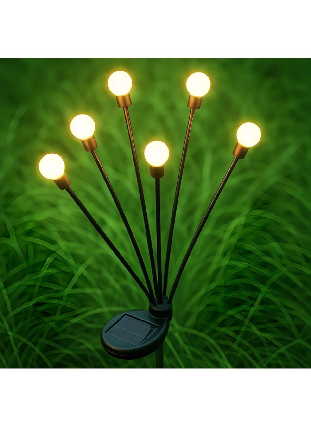 Комплект фонтан на солнечной батарее с насадками 4 штуки светильником с солнечной панелью (480278-Prob) Лилия фиолетовая Unbranded (332880888)