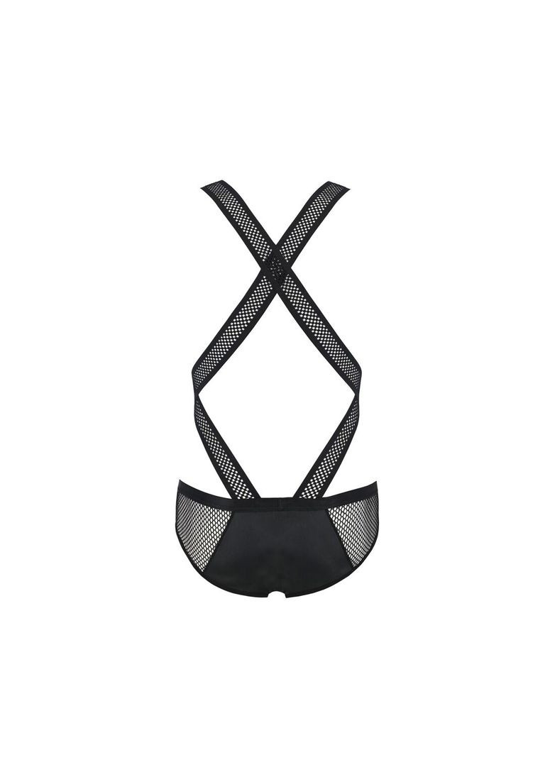 Чоловіче еротичне сітчасте боді 045 VICTOR S/M Black, екошкіра, сітка Passion (369951037)