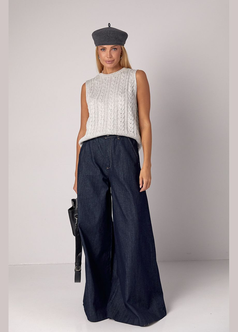 В'язана жилетка в кіски з вирізом на спині Lurex (303605465)