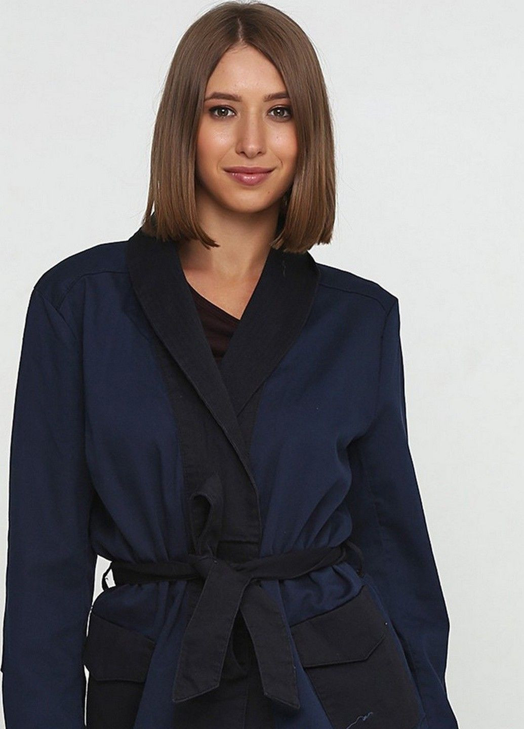 Темно-синий женский жакет H&M однотонный - демисезонный