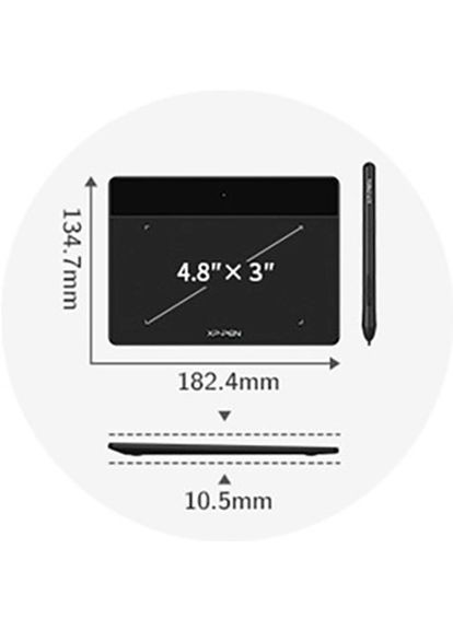 Графический планшет XPPEN Deco Fun Black (Deco Fun XS_BK) XP-Pen (306940854)