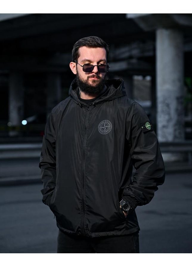 Чорна демісезонна вітровка No Brand