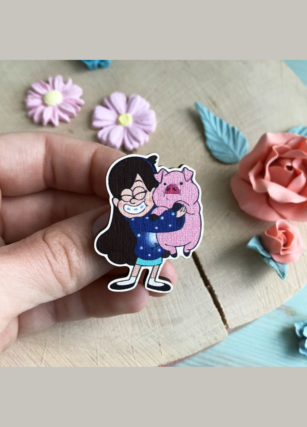 Значок з дерева "Мейбл і Пухля" Cozy-Up (291162194)