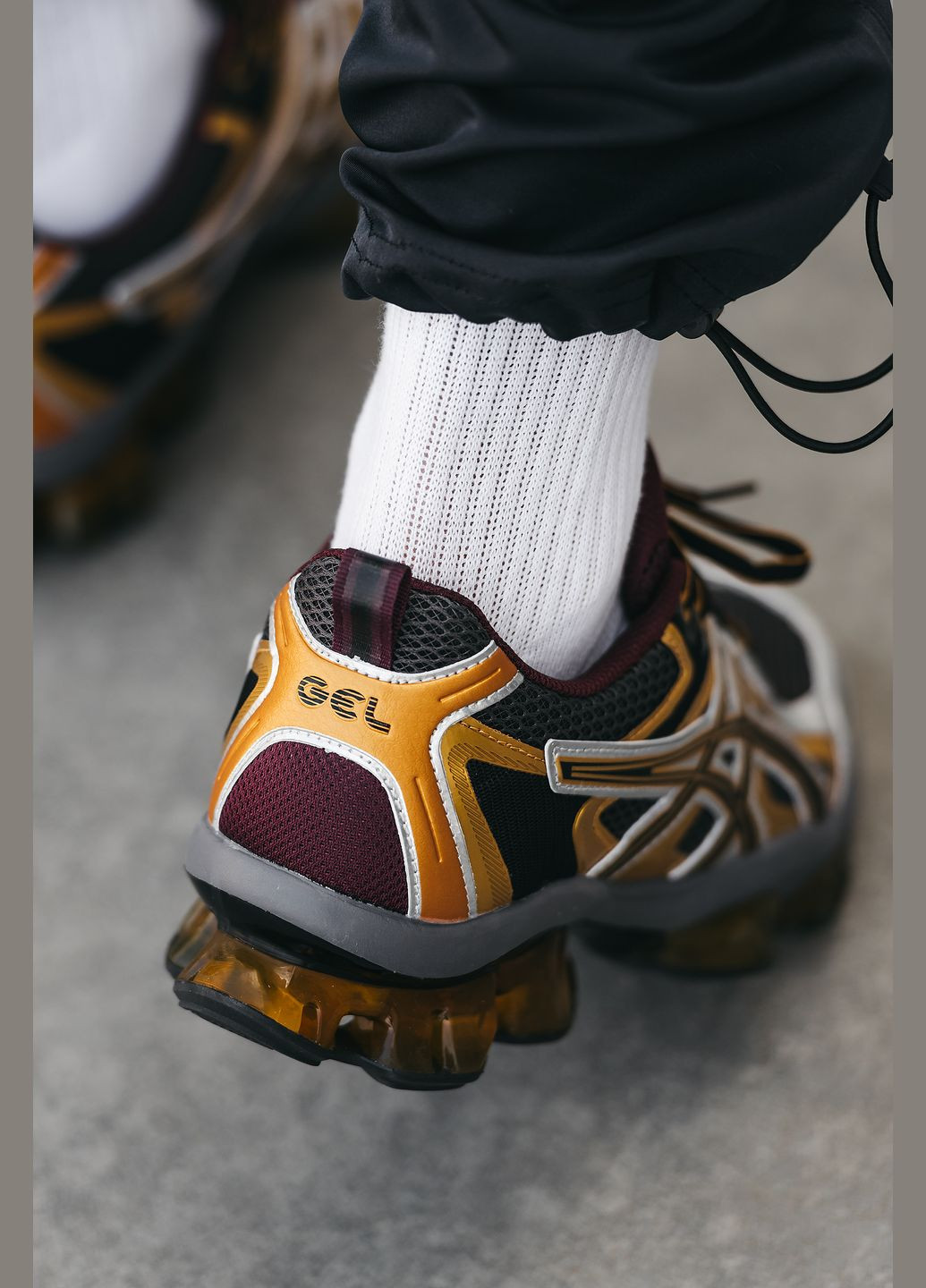 Сірі Осінні кросівки чоловічі asics gel-quantum kinetic grey gold | асікс гель-квантум кінетік сірі золоті No Brand