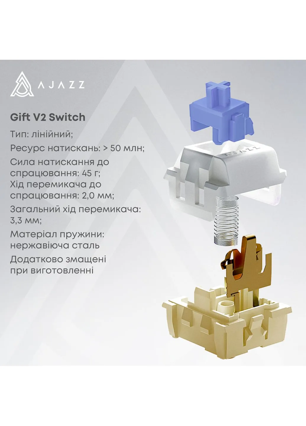 Клавиатура беспроводная AK980 V2 Gift Switch V2 Black (AK980-V2-G-BGY) Ajazz (386041229)