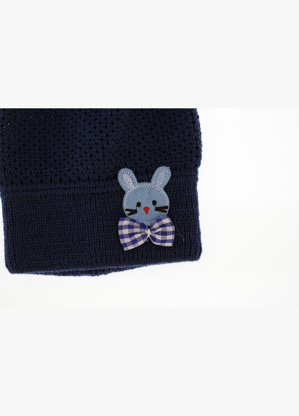 Шапка для хлопчика в'язана з Вушками синя 12м+ (34597) BABYKROHA (323469448)