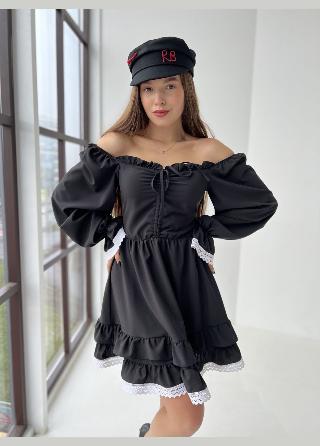 Чорна підліткова сукня для дівчинки чорна 127185 No Brand (315622962)