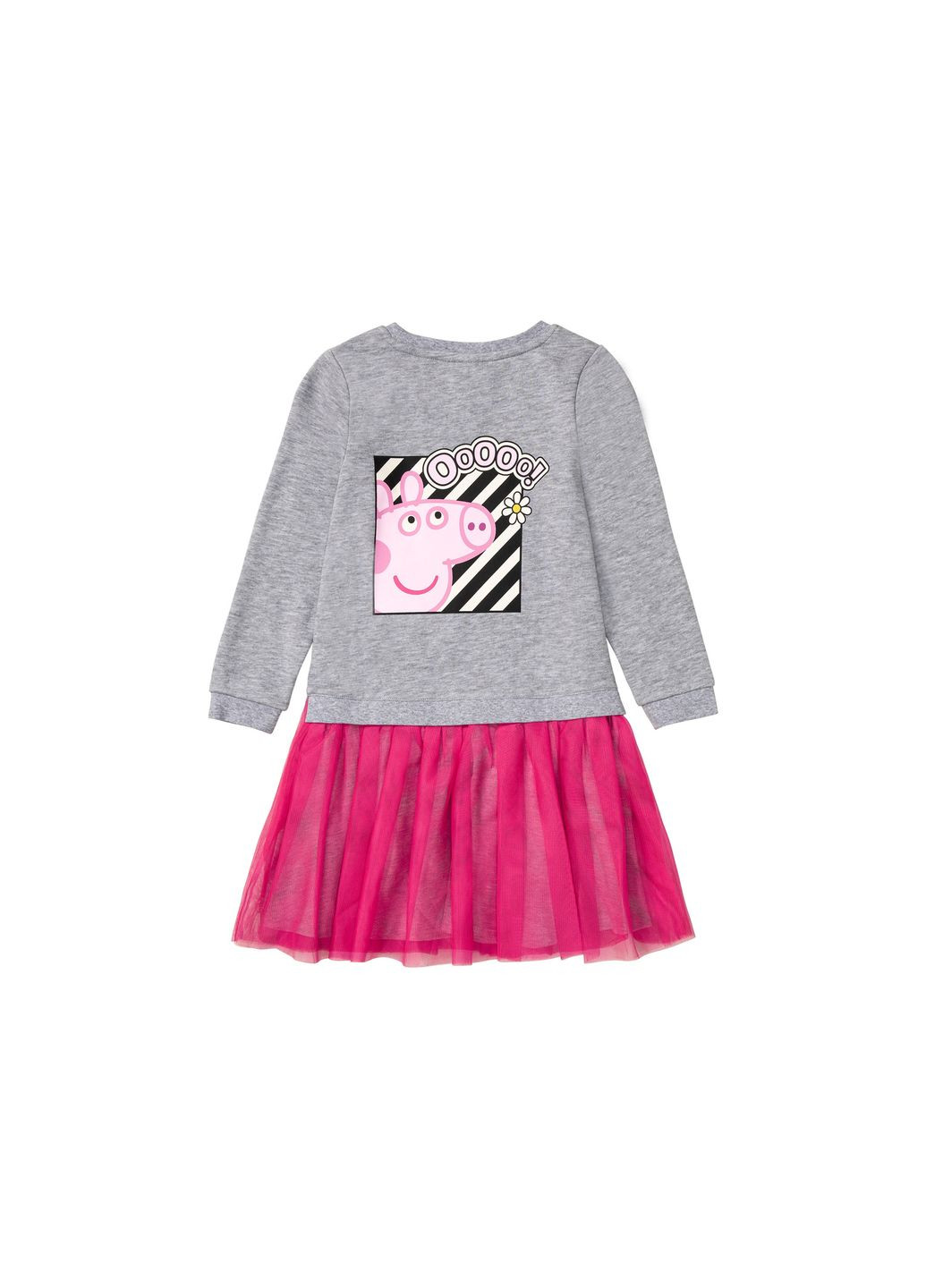 Сіра сукня з фатиновою спідницею для дівчинки свинка пеппа 434448 сірий Disney (321974634)
