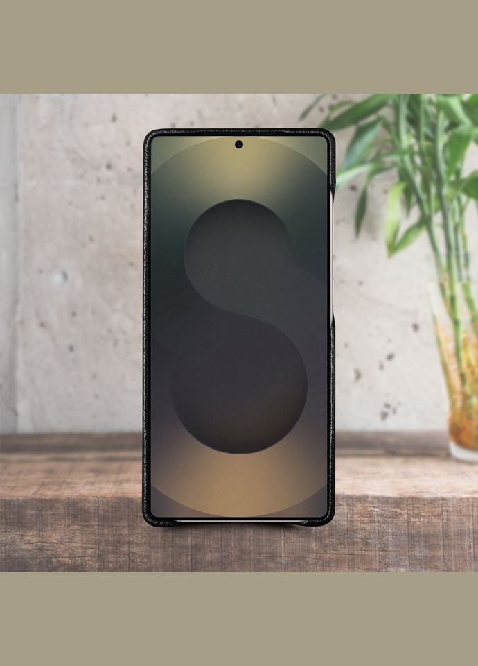 Шкіряна накладка Reptile Cover для Samsung Galaxy S25 Ultra Чорний (78593) Stenk (336212141)